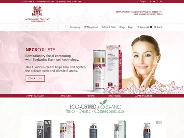  | Morganna’s Alchemy Skin Care Website Image Name 