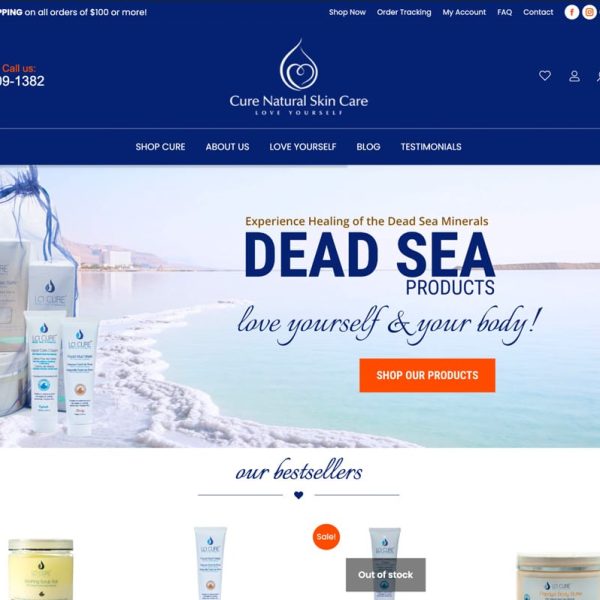 Cure-natural-skin-care-website | Cure Natural Skin Care Website Image Name