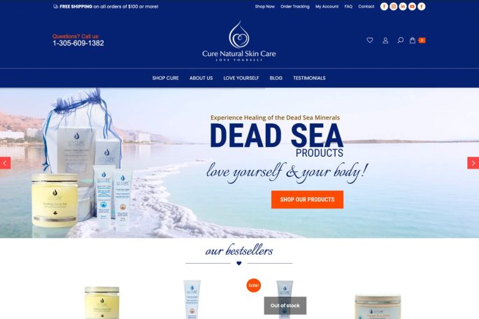  | Cure Natural Skin Care Website Image Name 