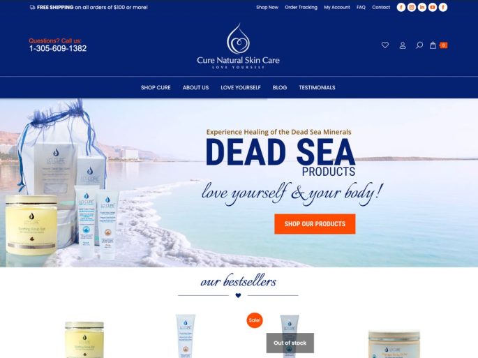  | Cure Natural Skin Care Website Image Name 