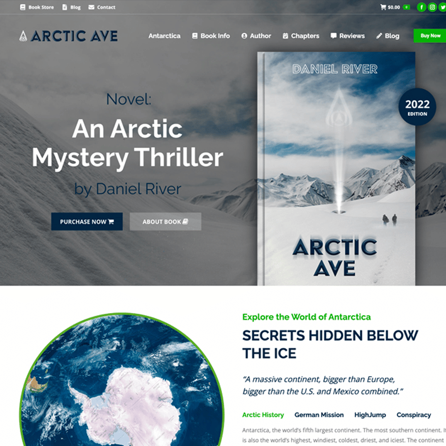  | Arctic Ave – Author eCommerce Website Image Name 