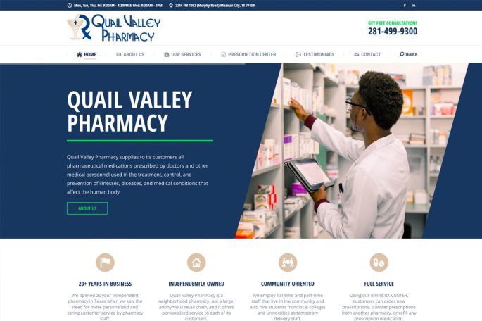  | Quail Valley Pharmacy Website Design Image Name 