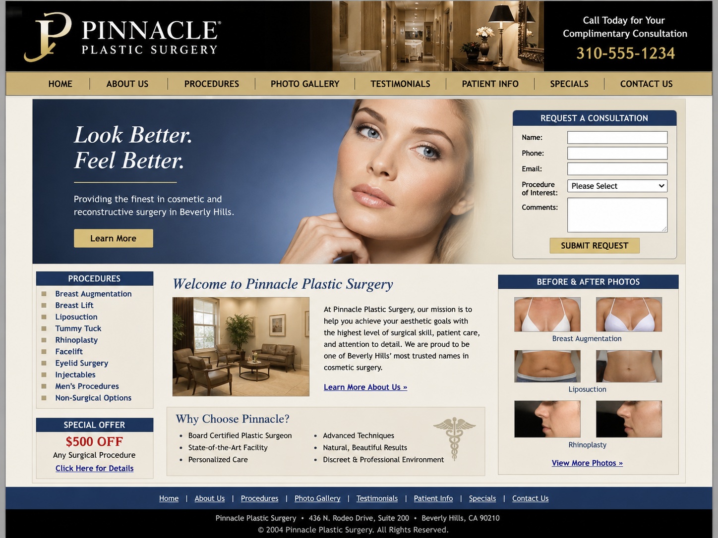 Before and After - Pinnacle Plastic Surgery - Before