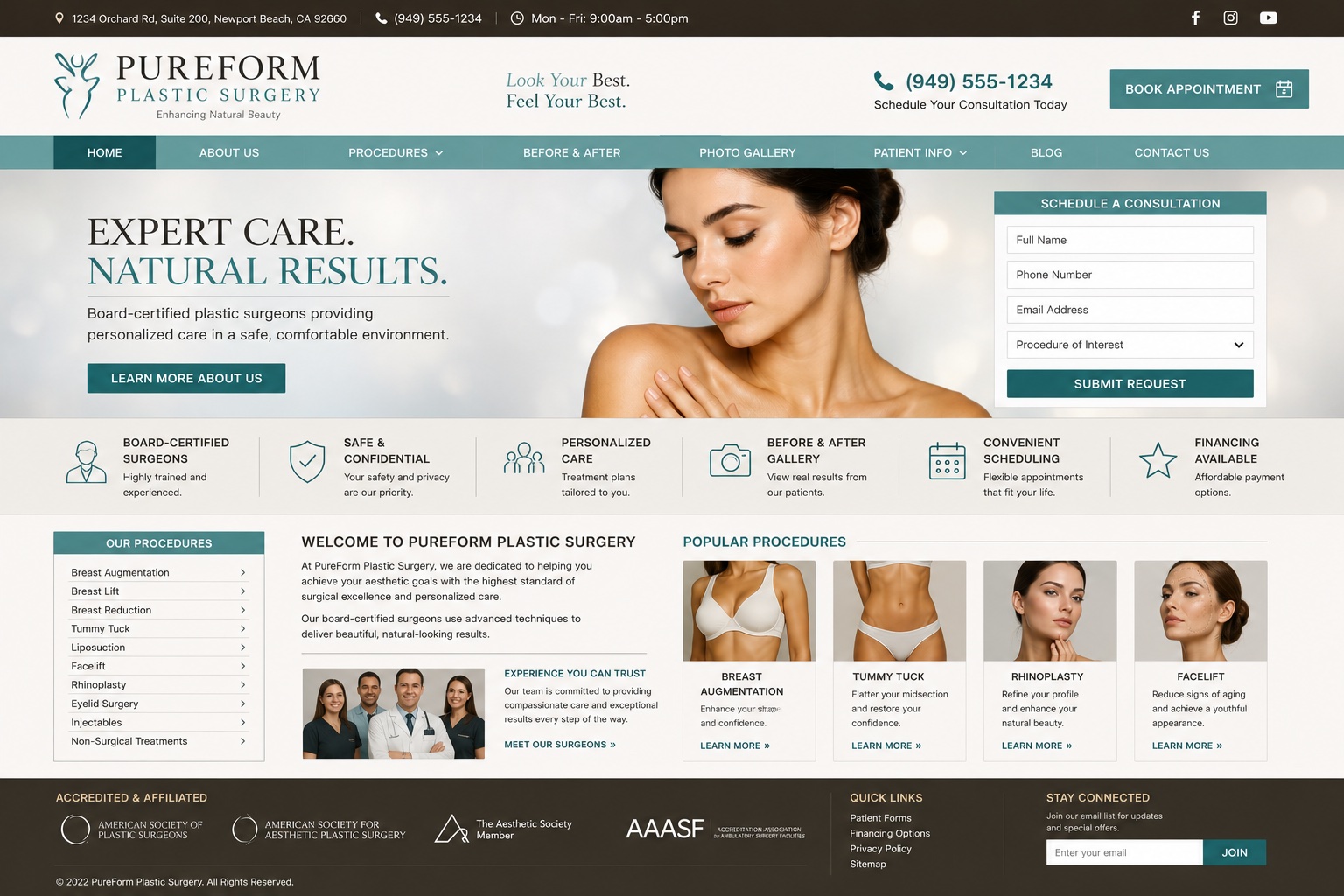 Before and After Website Design PureForm- After