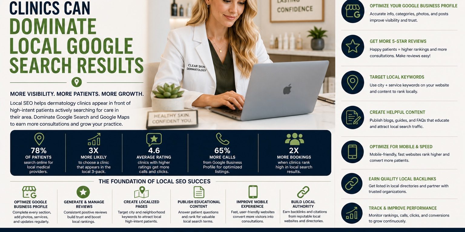 How Dermatology Clinics Can Dominate Local Google Search Results