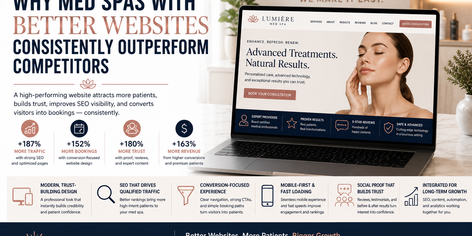 Why Med Spas With Better Websites Consistently Outperform Competitors