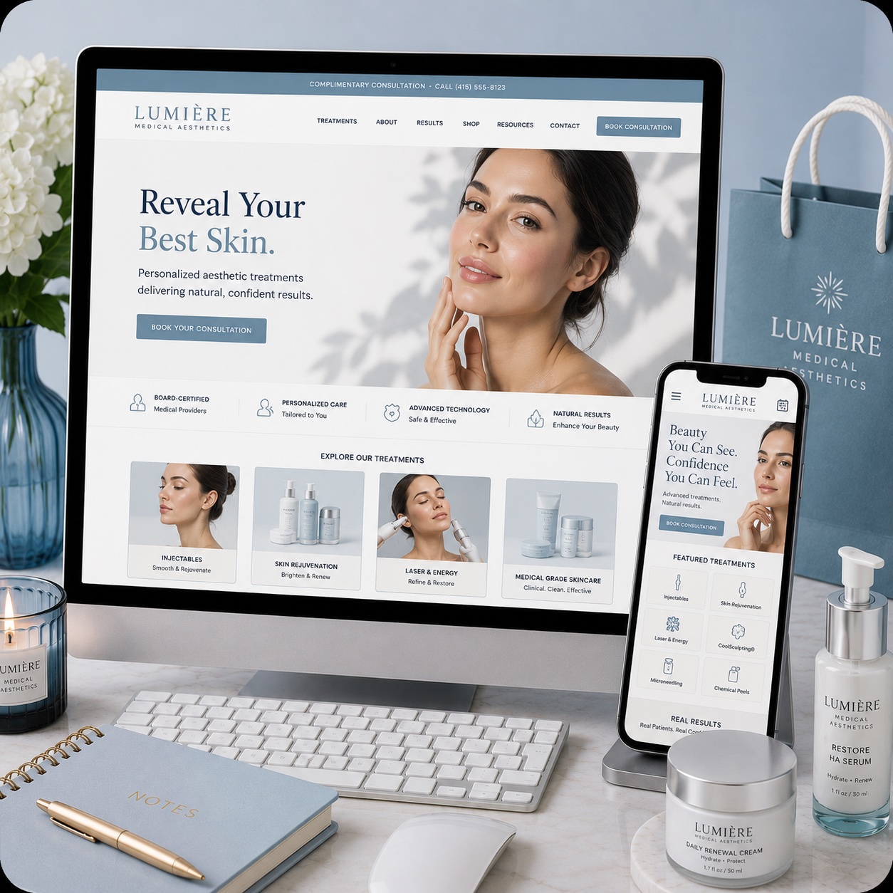 Beauty Small Business Website Design By Illumination Consulting