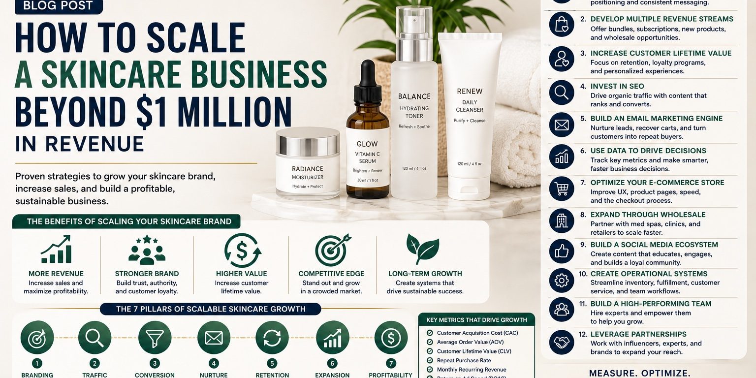 How to Scale a Skincare Business Beyond $1 Million in Revenue How to Scale a Skincare Business Beyond $1 Million in Revenue
