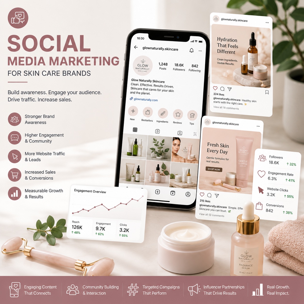 Skin care social media marketing by Illumination Consulting
