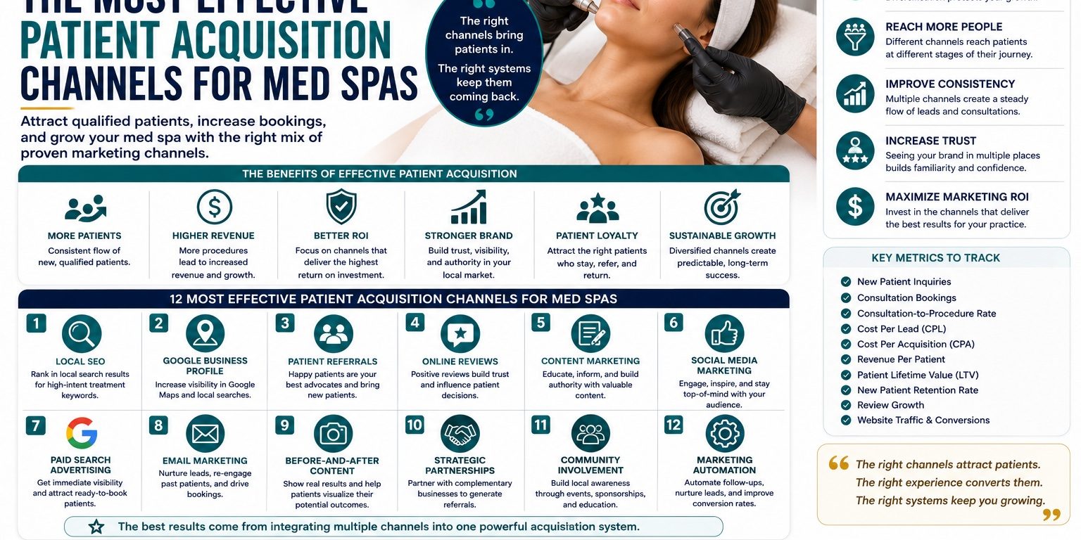 The Most Effective Patient Acquisition Channels for Med Spas The Most Effective Patient Acquisition Channels for Med Spas