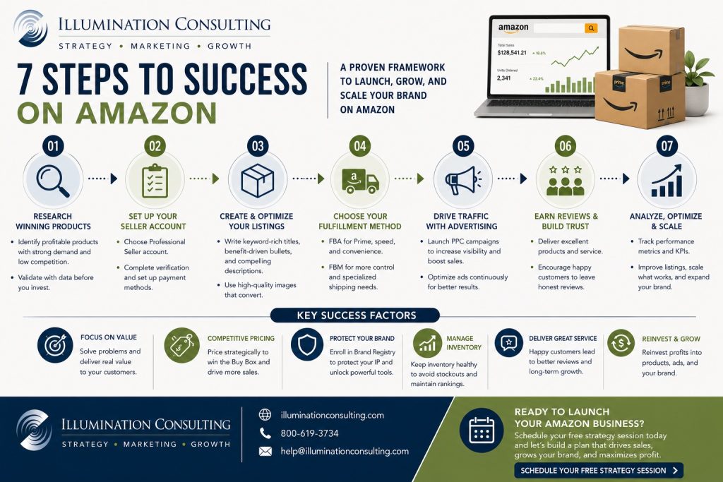 7 Steps to Success on Amazon