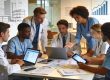 Illumination Consulting | Startup Marketing Consultant: When a New Business Needs Expert Marketing Help Image Name Healthcare professionals collaborating in a modern clinic, emphasizing teamwork in change management