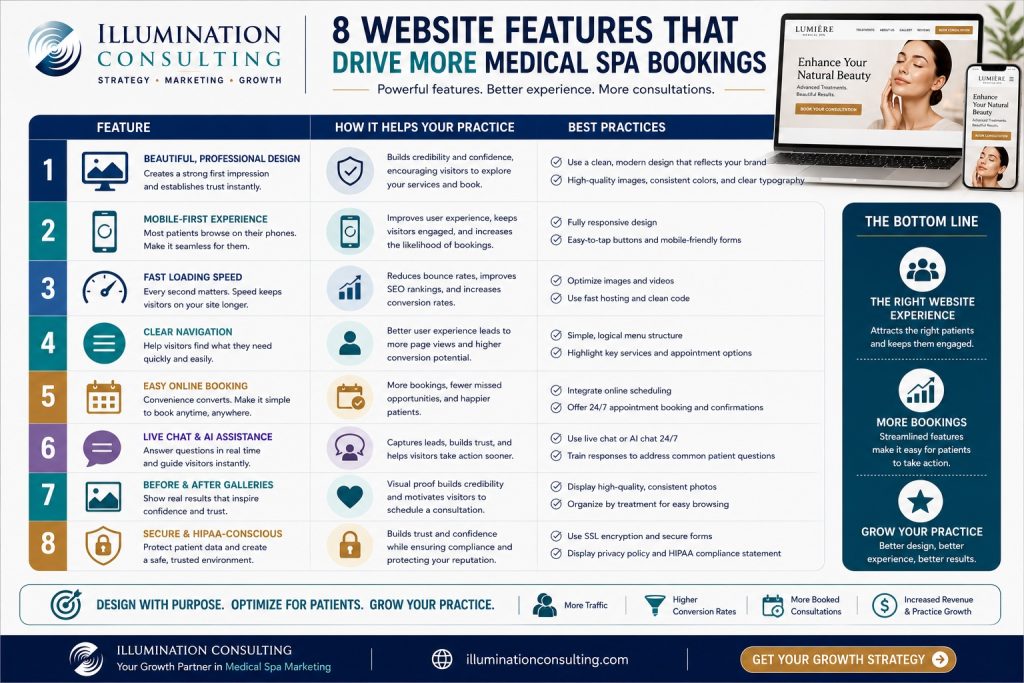 8 Website Features That Drive More Medical Spa Bookings 1024x683 8 Website Features that Drive More Medical Spa Bookings