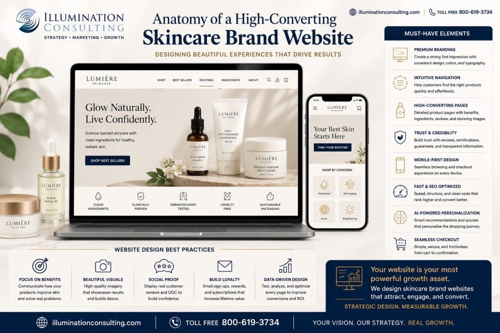 Anatomy of a high converting skincare brand website