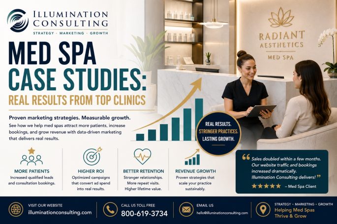 Illumination Consulting's med spa engagements are built to increase patient bookings, improve retention, and scale