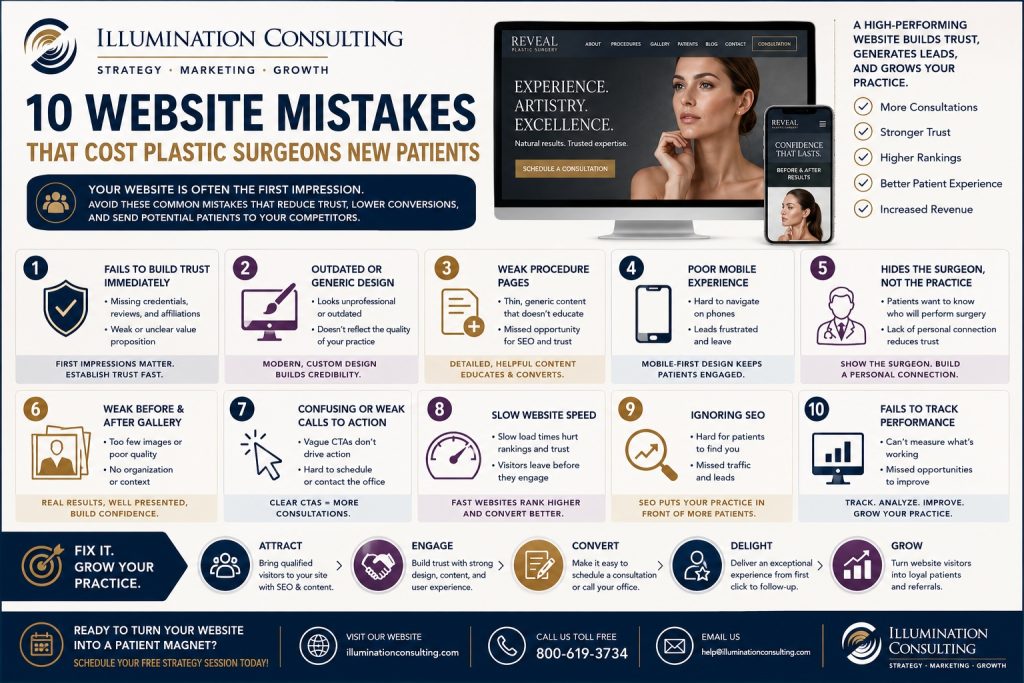 Plastic Surgeon Website Mistakes to Avoid