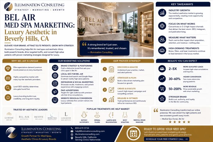 Bel Air Med Spa Marketing Luxury Aesthetic in Beverly Hills, CA