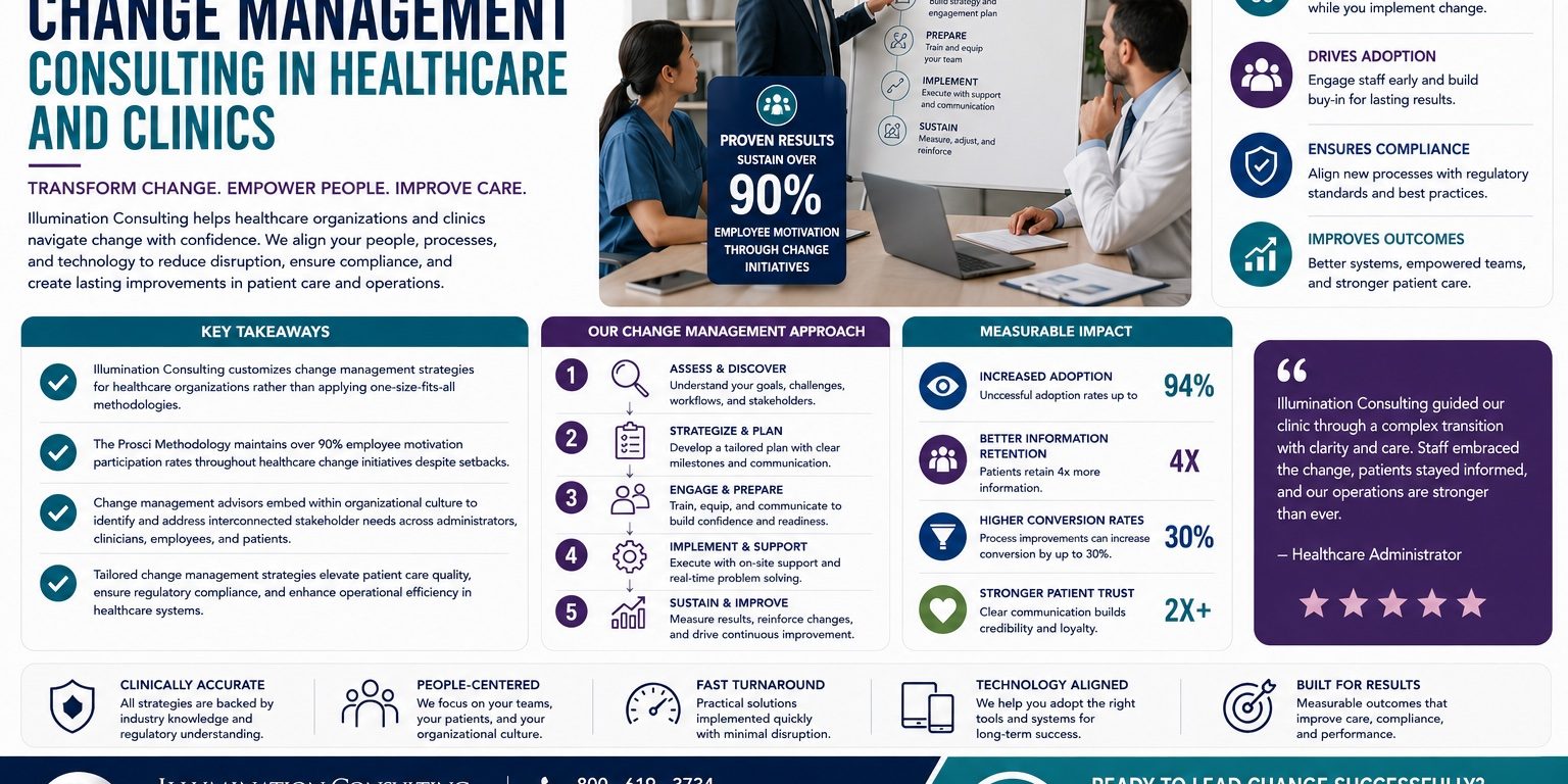 Change Management Consulting in healthcare and clinics
