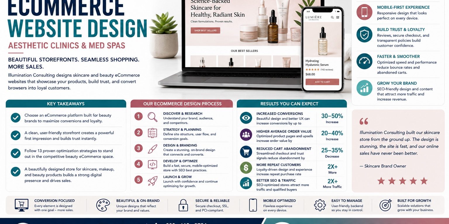 Ecommerce Website Design Aesthetic Clinics & Med Spas
