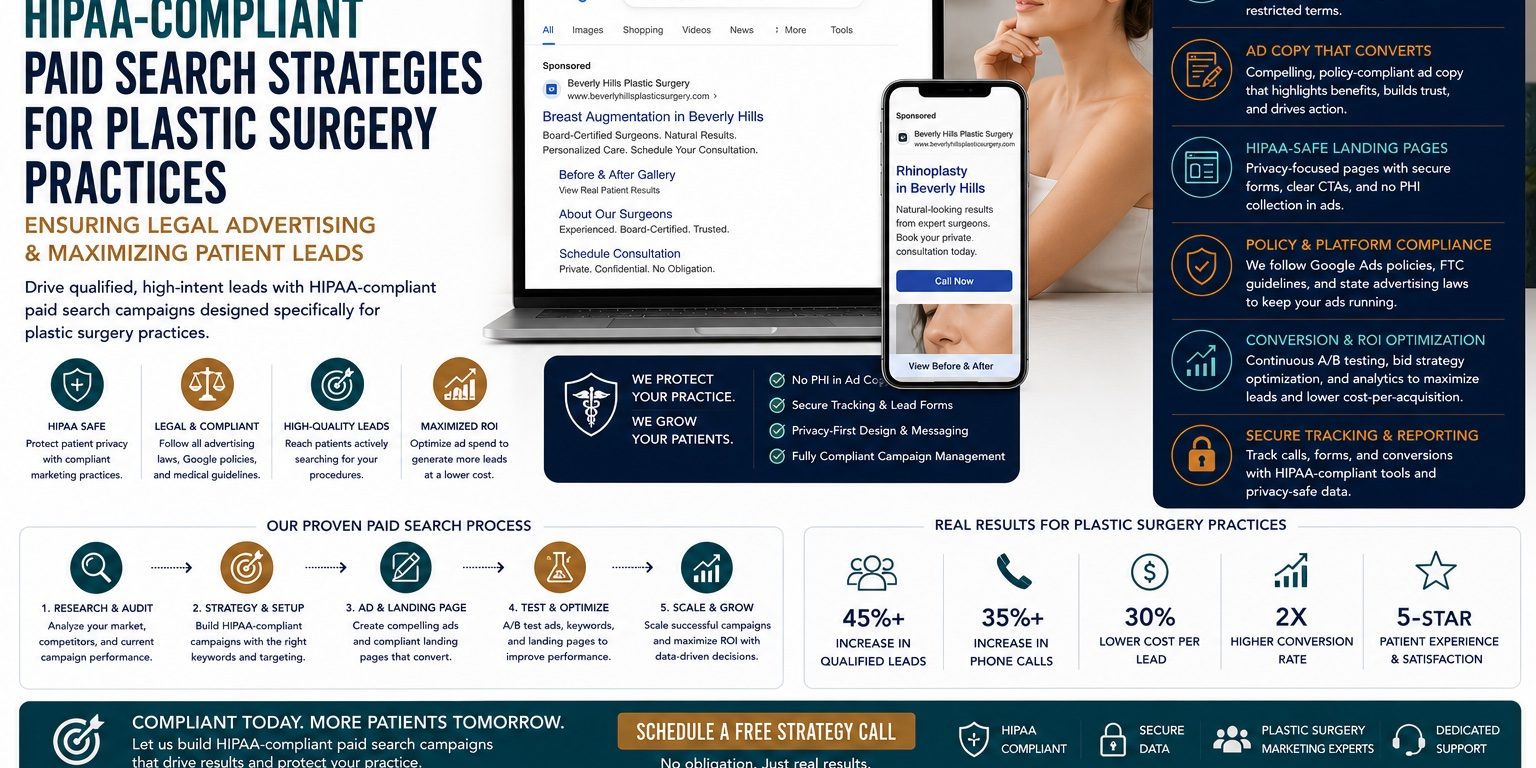 HIPAA-Compliant Paid Search Strategies for Plastic Surgery Practices HIPAA-Compliant Paid Search Strategies for Plastic Surgery Practices