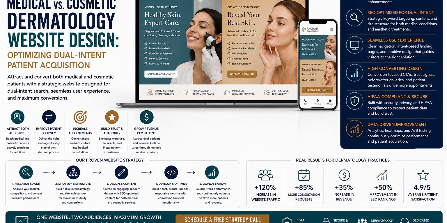 Medical vs. Cosmetic Dermatology Website Design Medical vs. Cosmetic Dermatology Website Design