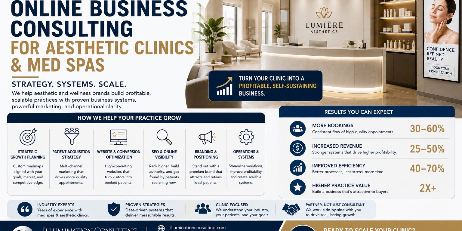 Online Business Consulting Aesthetic Clinics & Med Spas