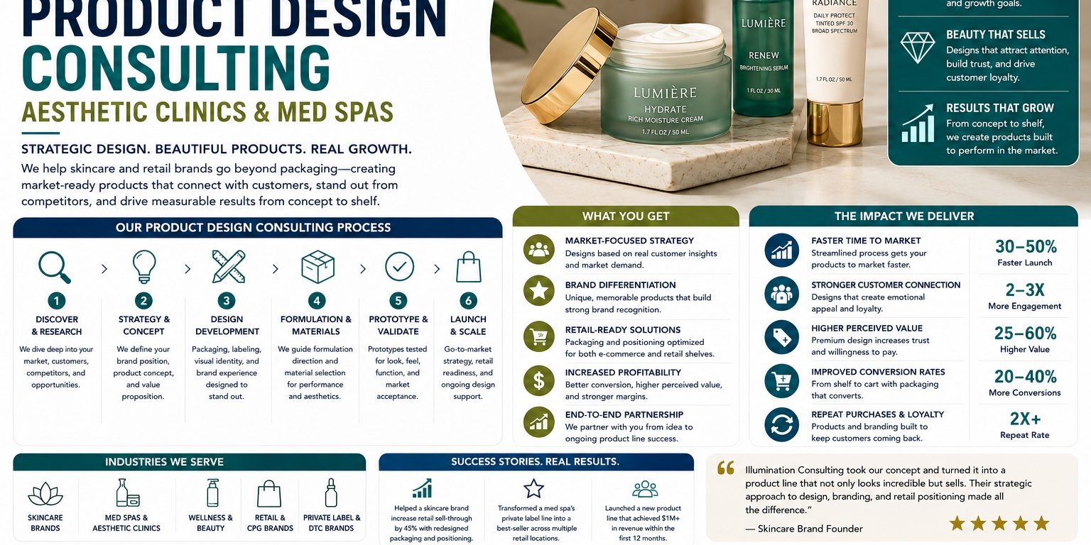 Product Design Consulting Aesthetic Clinics & Med Spas