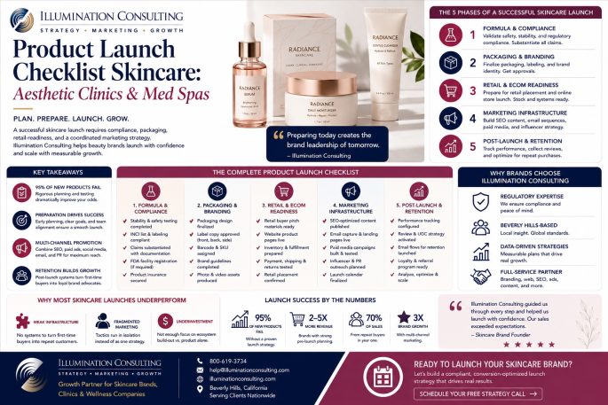Product Launch Checklist Skincare Aesthetic Clinics & Med Spas