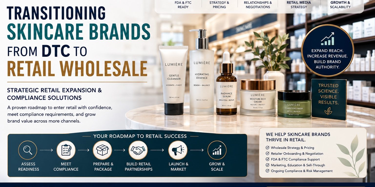 Transitioning Skincare Brands from DTC to Retail Wholesale