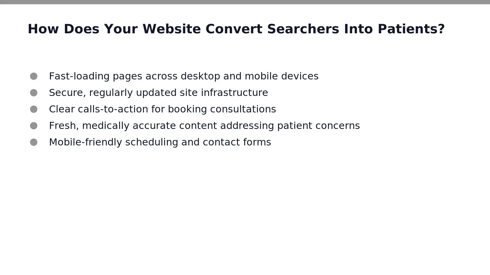 A dermatology practice website operates as the center of every digital marketing effort, connecting search